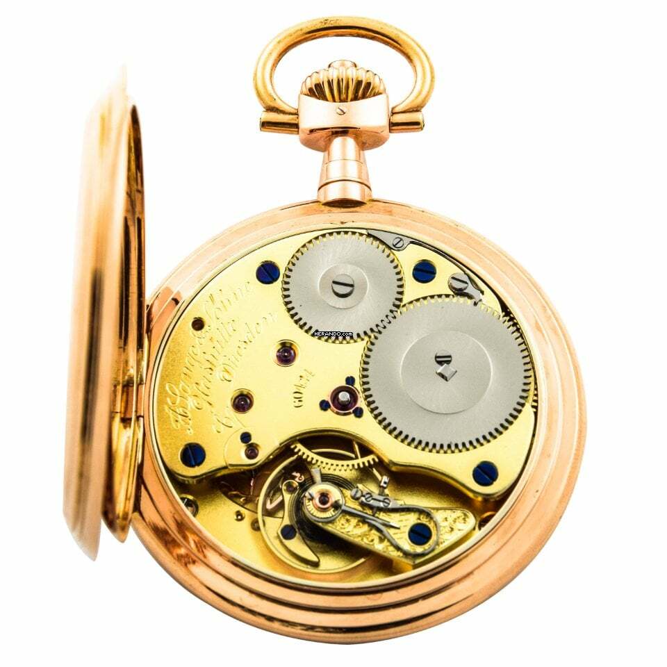 Thumbnail von A. Lange & Söhne Louis XV Taschenuhr Gelbgold 1908 Archivauszug Revision beim Hersteller