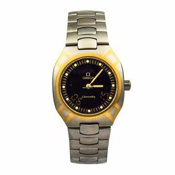 Omega Seamaster Polaris Multifunction Quarz neues Band/new bracelet Stahl/Gold Revision 