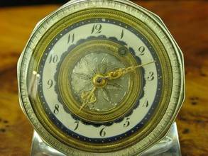 Thumbnail von 925 Silber Open Face Spindeltaschenuhr Schlüsselaufzug / Durchmesser 52,6 Mm </h1>