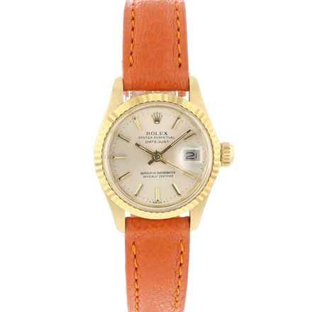  Rolex Lady-Datejust 26 Yellow Gold Fluted Silver Dial </h1> 