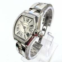 Thumbnail von Cartier Roadster Quartz 31mm Steel 0.75TCW DIAMOND Watch </h1>