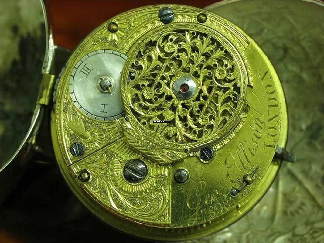 Thumbnail von Geo Ellison London Kutscheruhr Spindeluhr Mit Schnecke & Kette </h1>