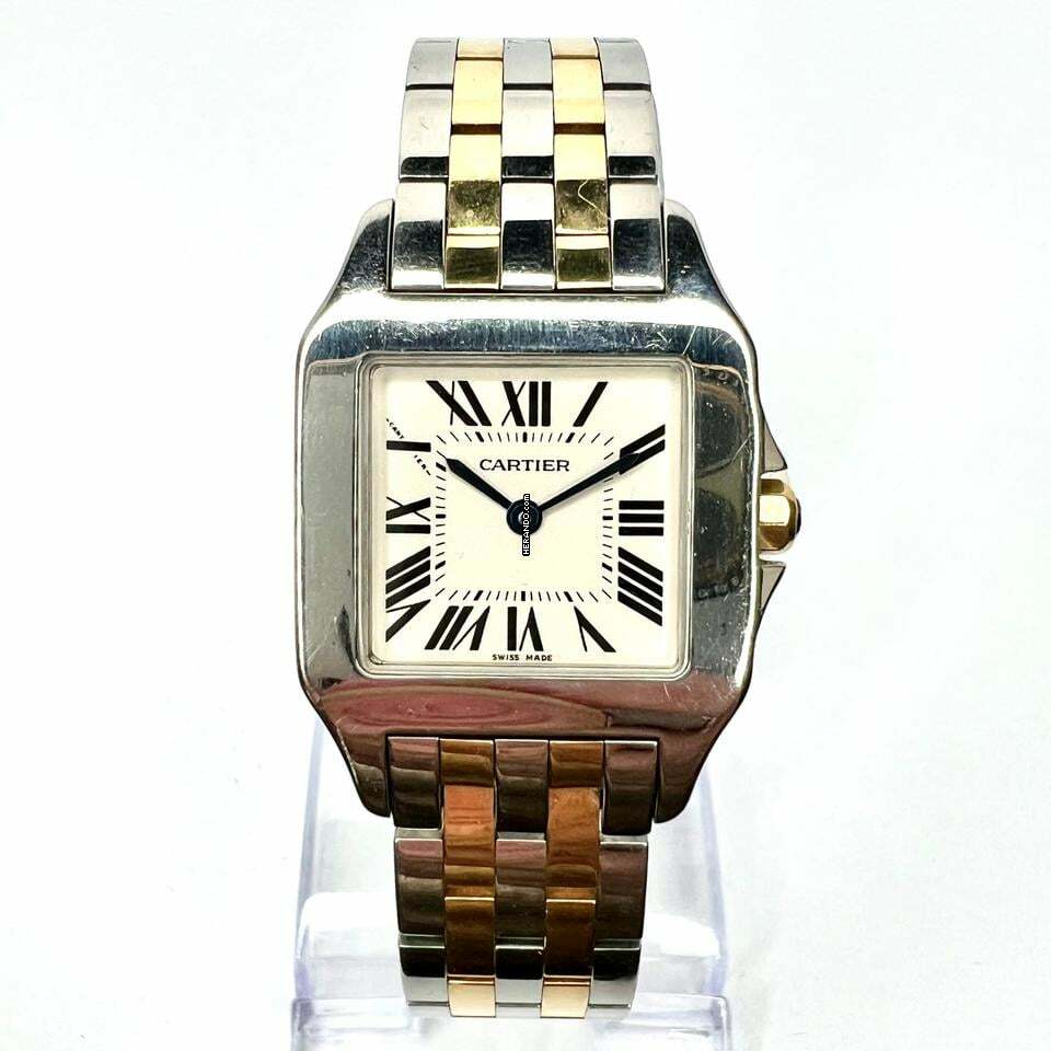 Cartier Santos Demoiselle 2701 Quartz 26mm 2 Tone Watch </h1>