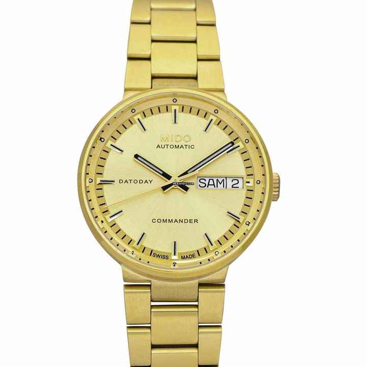  Mido Commander M014.230.33.021.00 - Commander II Automatic Gold-tone Dial Stainless Steel Ladies Watch </h1> 