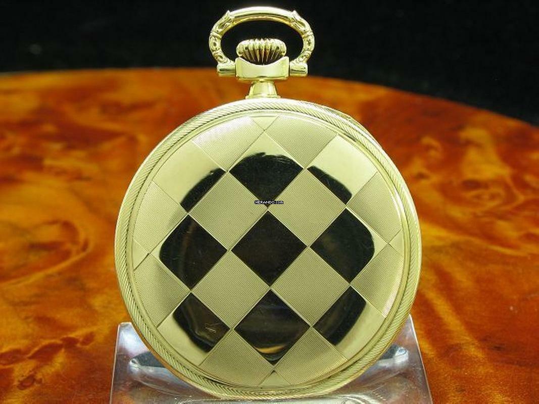 Thumbnail von Eterna Open Face 14kt 585 Gold Taschenuhr Chronometer / Kaliber 301 </h1>