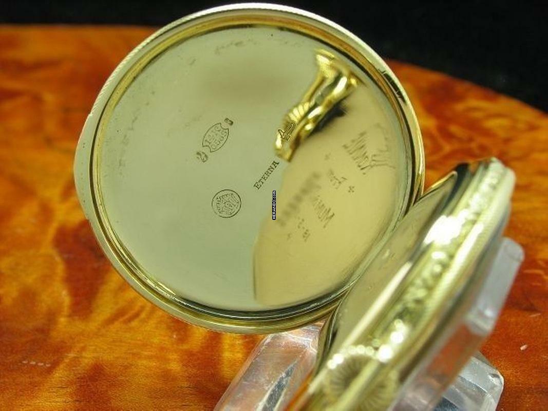 Thumbnail von Eterna Open Face 14kt 585 Gold Taschenuhr Chronometer / Kaliber 301 </h1>