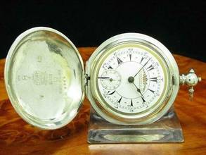 Thumbnail von K. Serkisoff & Co. 800 Silber Savonette Osmanische Taschenuhr Schlüsselaufzug </h1>