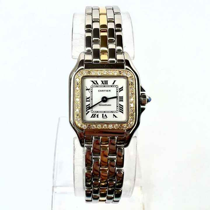  Cartier Panthère Quartz 23mm 1 Row Gold 0.32TCW DIAMOND Watch </h1> 