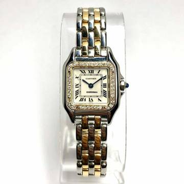  Cartier Panthère Quartz 23mm 2 Row Gold 0.33TCW Diamond Watch </h1> 