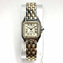 Thumbnail von Cartier Panthère Quartz 23mm 2 Row Gold 0.33TCW Diamond Watch </h1>