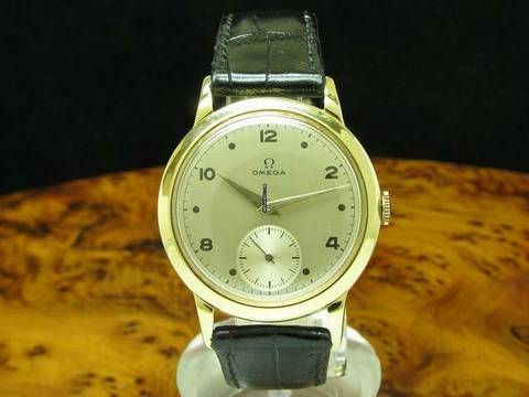 Omega 18kt 750 Gold Handaufzug Herrenuhr Von Ca 1950 / Ref 2684 / Kaliber 266 </h1> 