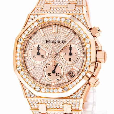  Audemars Piguet Royal Oak Chronograph 41 Chronograph Rose Gold ORIGINAL ICED OUT Diamonds 50th Anniversary 26242OR 