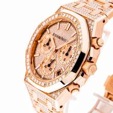 Thumbnail von Audemars Piguet Royal Oak Chronograph 41 Chronograph Rose Gold ORIGINAL ICED OUT Diamonds 50th Anniversary 26242OR