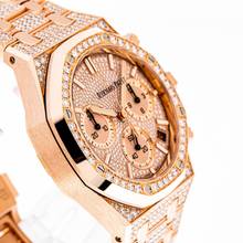 Thumbnail von Audemars Piguet Royal Oak Chronograph 41 Chronograph Rose Gold ORIGINAL ICED OUT Diamonds 50th Anniversary 26242OR