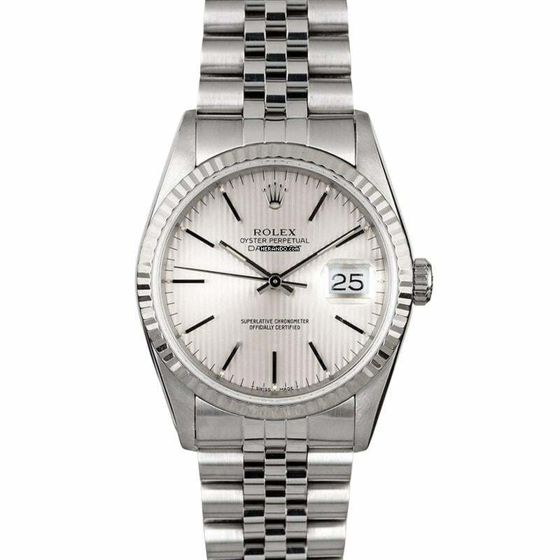  Rolex Datejust 36 16234 - Datejust Silver Tapestry Dial Jubilee Bracelet </h1> 