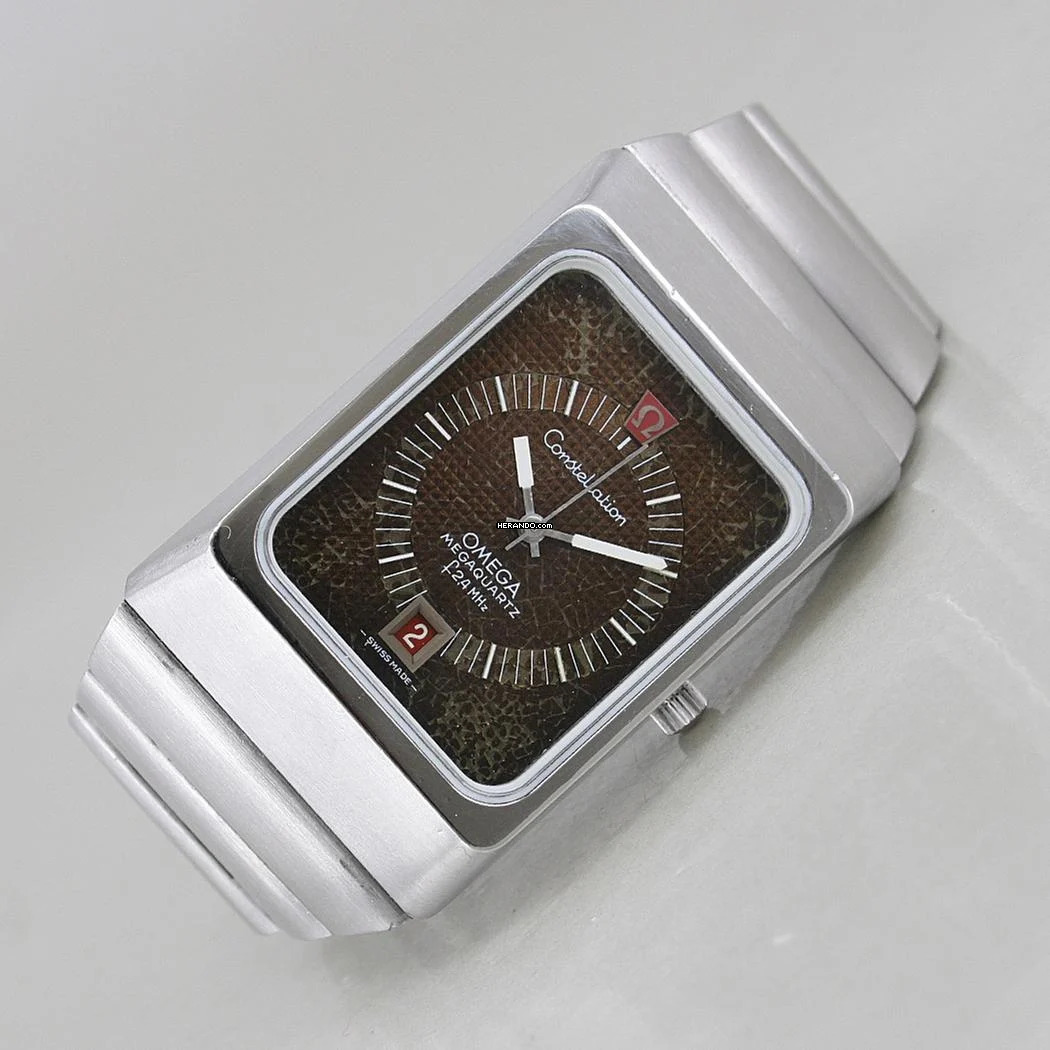  Omega Constellation Quartz Megaquartz f 2,4 MHZ Tropical Dial neues Glas </h1> 