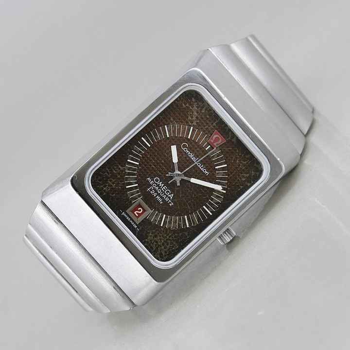  Omega Constellation Quartz Megaquartz f 2,4 MHZ Tropical Dial neues Glas </h1> 