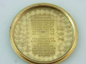 Thumbnail von Rolex Oyster Bubble Black 18k/750 Gold Handaufzug Kl. Sekunde Vintage Herrenuhr </h1>