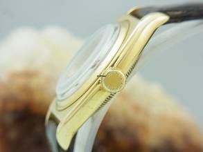 Thumbnail von Rolex Oyster Bubble Black 18k/750 Gold Handaufzug Kl. Sekunde Vintage Herrenuhr </h1>