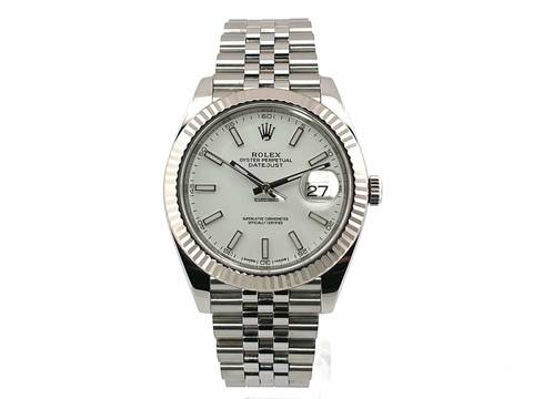  Rolex Datejust 41 Edelstahl Weißgold 126334 Weiß Jubile-Band </h1> 