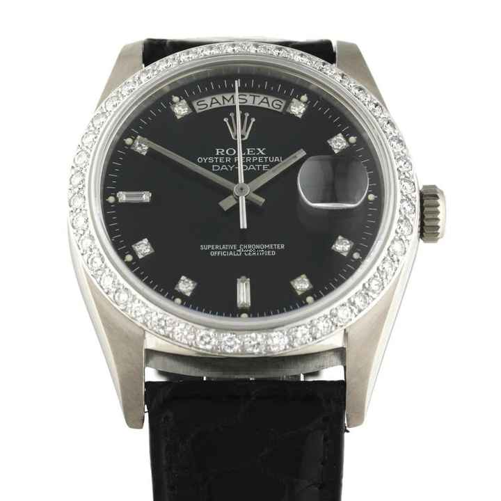  Rolex Day-Date 36 Black Factory Diamonds Ref.18049 </h1> 