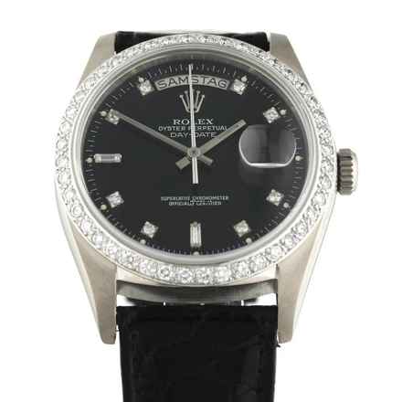  Rolex Day-Date 36 Black Factory Diamonds Ref.18049 </h1> 