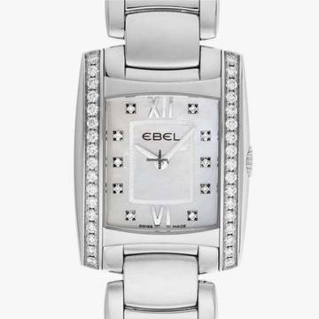  Ebel Brasilia Quartz 23mm Steel 1TCW Diamond Watch </h1> 