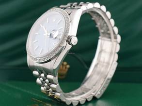 Thumbnail von Rolex Datejust 36 16234 Blue Index Dial With After Diamonds Bezel - Full Set 36mm