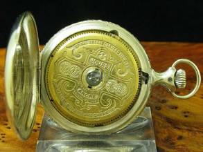 Thumbnail von Hebdomas 8 Jours Neusilber Open Face Taschenuhr / Durchmesser 50,0 Mm </h1>