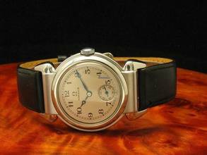 Thumbnail von Omega Kuhhorn Edelstahl Handaufzug Herrenuhr Von Ca. 1935 / Kaliber 26.5s0b T2 </h1>