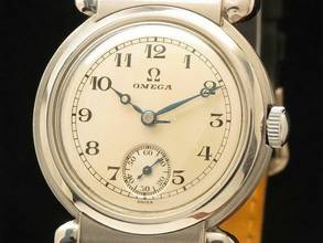 Thumbnail von Omega Kuhhorn Edelstahl Handaufzug Herrenuhr Von Ca. 1935 / Kaliber 26.5s0b T2 </h1>