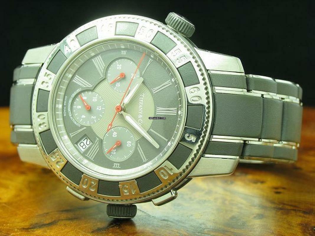 Thumbnail von Tiffany & Co. Resonator T-57 Edelstahl Automatik Herrenuhr / Kaliber Eta 2894-2 </h1>