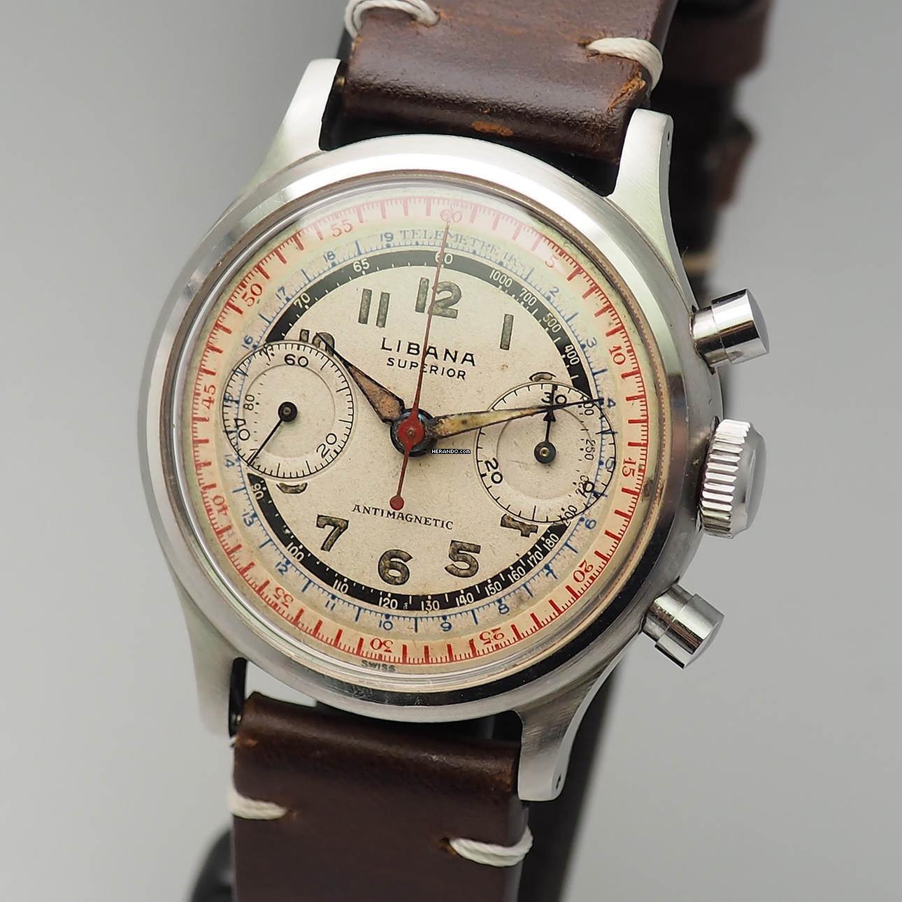 Libana Superior Chronograph Valjoux 23 screwed back...RARE