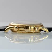 Thumbnail von Gübelin Chronograph Jumbo champagne dial valjoux 72 yellow gold 18KT 1950’s
