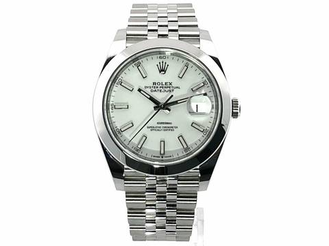  Rolex Datejust 41 Ref. 126300 Edelstahl Weiß Index Jubile-Band </h1> 