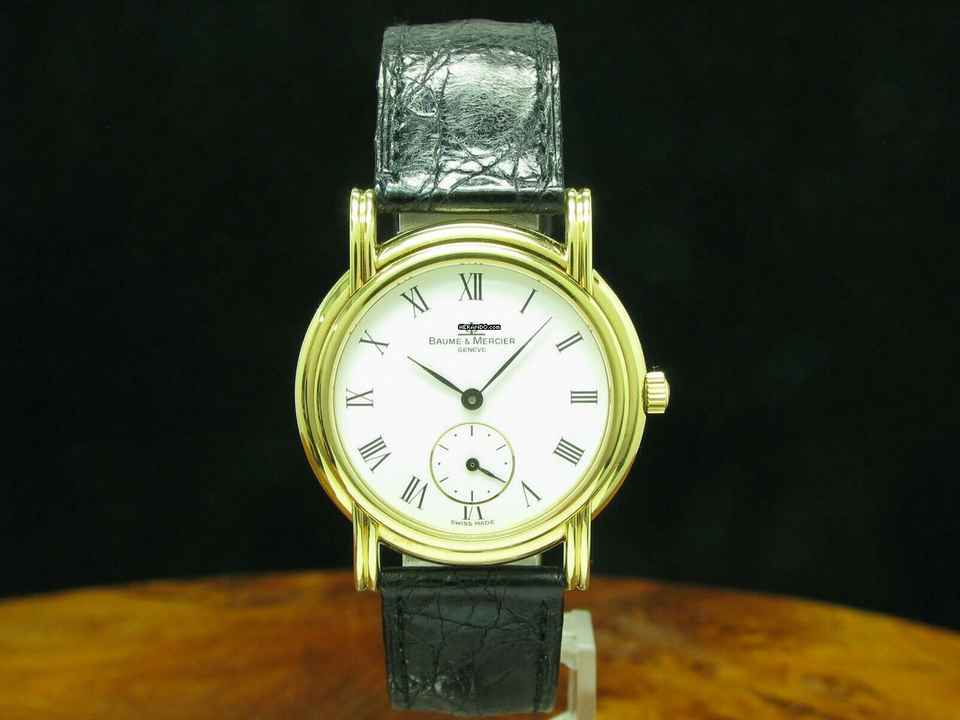  Baume & Mercier Classima 18kt 750 Gold Handaufzug Herrenuhr / Ref 35100 </h1> 