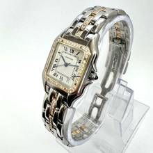 Thumbnail von Cartier Panthère Quartz 27mm 1 Row Gold 0.78TCW Diamond Watch </h1>