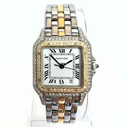  Cartier Panthère 27mm 1 Row Gold Quartz ~1.16TCW DIAMOND Watch </h1> 