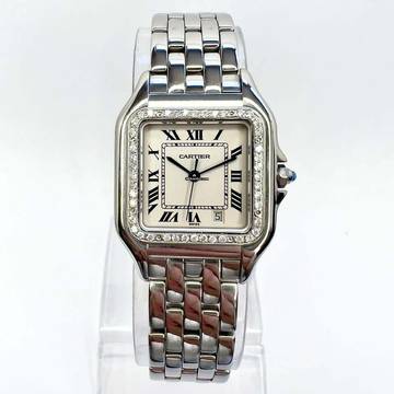  Cartier Panthère 27mm Steel Watch 0.48TCW Diamond Watch </h1> 
