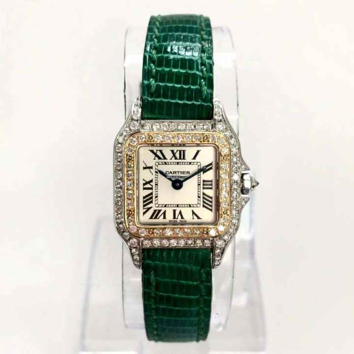  Cartier Panthère 23mm Quartz 2 Tone ~0.90TCW DIAMOND Watch </h1> 