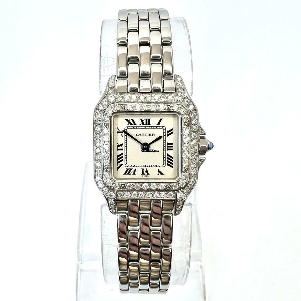 Cartier Panthère Quartz 23mm Quartz Steel 0.87TCW DIAMOND Watch </h1>