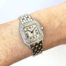 Thumbnail von Cartier Panthère Quartz 23mm Quartz Steel 0.87TCW DIAMOND Watch </h1>
