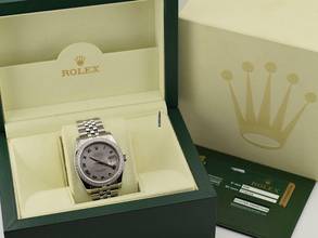 Thumbnail von Rolex Datejust 36 116234 Silver Roman Dial With After Diamonds Bezel - Full Set 36mm </h1>