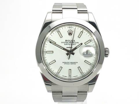  Rolex Datejust 41 Ref. 126300 Edelstahl Weiß Index Oyster-Band  