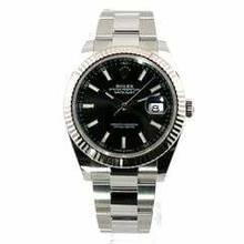 Thumbnail von Rolex Datejust 41 Edelstahl Weißgold 126334 Schwarz Index </h1>