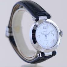 Thumbnail von Cartier Pasha C Date Automatic Stahl Klassiker Luxusuhr white arabic dial 35mm rar </h1>