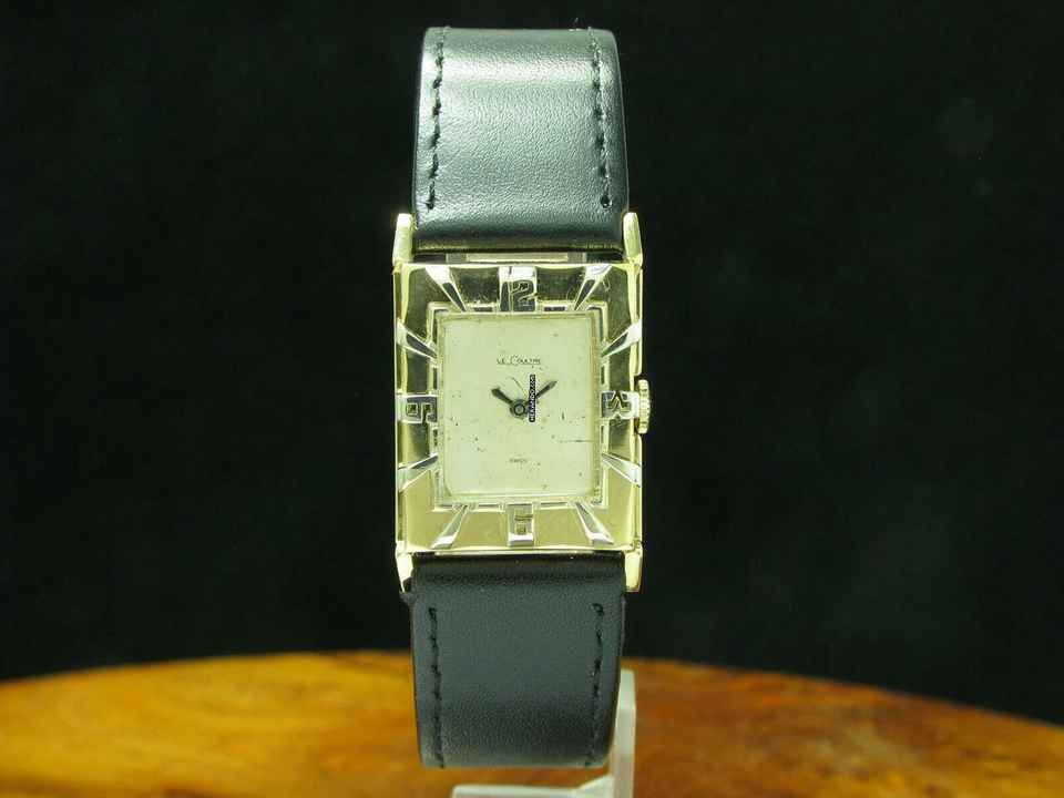  Jaeger-LeCoultre Tank 14kt Gold Handaufzug Herrenuhr / Art Deco / Kaliber 438/4cw </h1> 