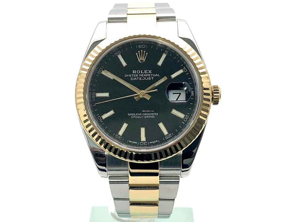  Rolex Datejust 41 Edelstahl Gelbgold 126333 Schwarz Index </h1> 