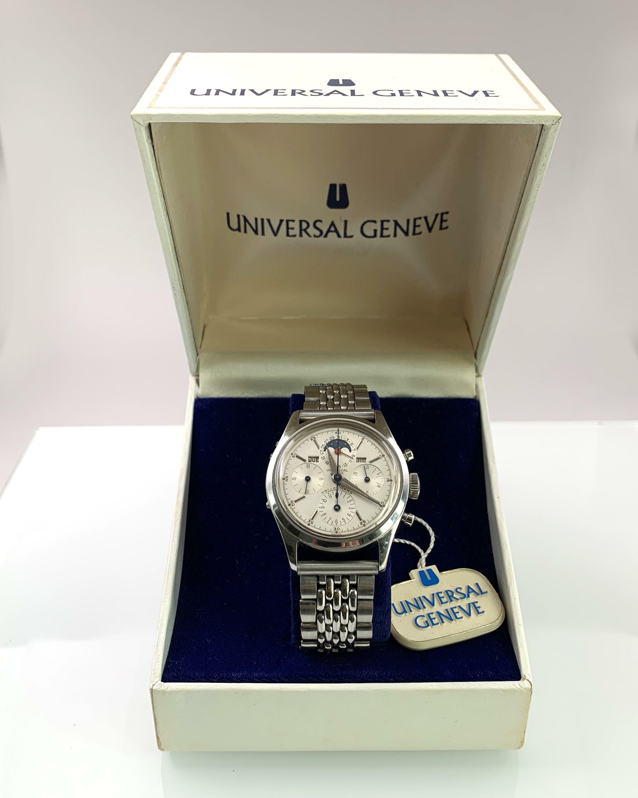 Thumbnail von Universal Genève Tri-Compax Chronograph 22297-3 Tri-Compax full calendar Moonphase TOP Condition 1958's </h1>