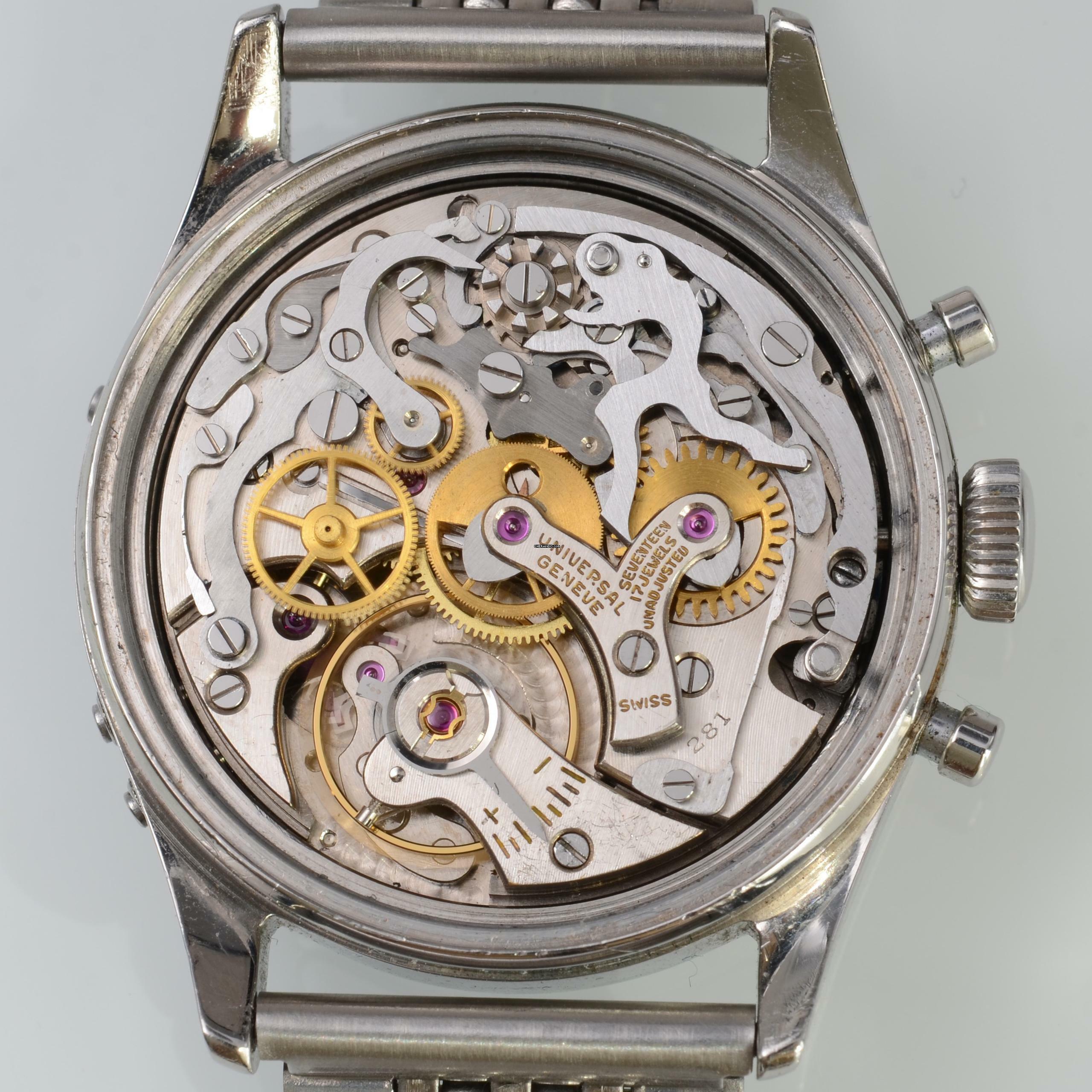 Thumbnail von Universal Genève Tri-Compax Chronograph 22297-3 Tri-Compax full calendar Moonphase TOP Condition 1958's </h1>
